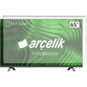 Resim Arçelik Uyumlu A65 C 985 B Tv Ekran Koruyucu - Arçelik Uyumlu 65" inç tv ekran koruyucu Şeffaf Paneli A65C985B 