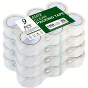 Resim 9 Rulo Ağır Hizmet Tipi Şeffaf Ambalaj Bandı - 4.55cm Genişlik, Rulo Başına 59.44 metre, Toplam 534.92 metre - Su Geçirmez, Nakliye, Taşıma ve Mühürleme için Güçlü Yapışkan, Kutu Mühürleme Bandı | Düzenli Yığılmış Rulolar | Güçlü Yapışkanlı Bant 