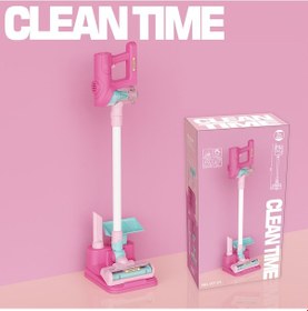 Resim Geekyou Müzikli Ve Işıklı Bebek Elektrikli Süpürge Oyuncak Seti - Pembe Ve Kırmızı Renk Seçeneği 