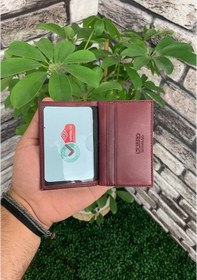 Resim Guard Antik Bordo Hakiki Deri Kartlık Erkek / Kadın P1169 Çok Renkli 