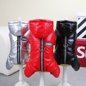 Resim Küçük Hayvanlar İçin Kalın Kışlık Sıcaklık Tulumu - Ayarlanabilir Tokalı, Püsküllü Polar Astarlı Evcil Hayvan Kıyafeti, Kırmızı - İç Mekan Kedileri ve Köpekler İçin Mükemmel, Köpek Kışlık Giysileri, İç Mekan Evcil Hayvan Giyim, Dayanıklı Evcil Hayvan Giyim 