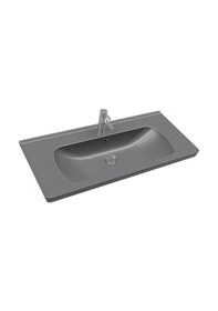 Resim Seramiksan Saturn A142031K Etajer Uyumlu Lavabo Mat Antrasit 100 x 45 CM 