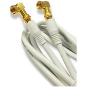 Resim electroon 5Metre 2x 90Derece Gold F Konnektörlü Anten Kablosu 