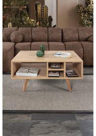 Resim 2022 Sina Orta Sehpa Ahşap Ayaklı , Safir , Salon , Orta Odası , Ofis Safir Meşe 