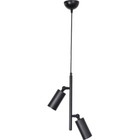 Resim Modavize Maria Modern Tasarım Salon Antre Hol Mutfak Çocuk Odası Sarkıt Siyah Renk 2 Li Avize ( Gün Işığı ) 