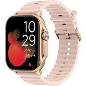 Resim Tempus 51 MM TFT Ekranlı Dikdörtgen Metal Kasa Akıllı Saat Pembe 