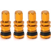 Resim Xiyu Shop Altın Tarzı Hypertune - Evrensel 4 Işınları Yarış Dövme Alüminyum Valf Gövde Kapakları Tekerlekler Jantlar HT-WR11 (Yurt Dışından) 