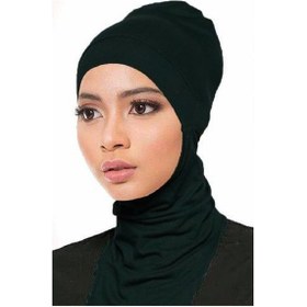 Resim Mim Eşarp Boyunluklu Viskon Kadın Bone Siyah 