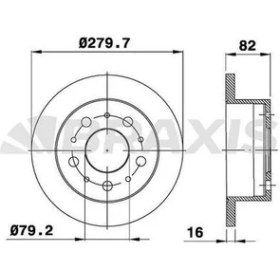 Resim Braxis AD0348 Arka Fren Disk Aynası Boxer Jumper Ducato Tum Modeller 18Q 16 Jant 2.0 Hdı 2.2 Hdı 2.8hdı 2 4249.K9 