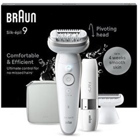 Resim Braun Silk-Epil 9 9-341 Kalıcı Pürüzsüz Cilt + FS1000 Islak ve Kuru Epilatör 