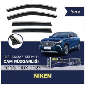 Resim Togg T10x 2023- Kromlu Cam Rüzgarlığı 4lü 
