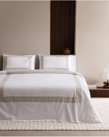 Resim Madame Coco Valette King Size %100 Pamuk Nevresim Takımı - Beyaz/taş 8684427205426 Çok Renkli 