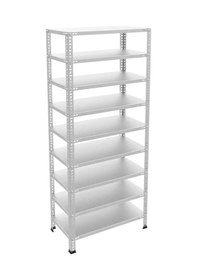 Resim 9 Katlı Galvaniz Çelik Raf - Depo, Arşiv, Kiler, Dosya, Market Rafı 31x93 Cm-250 Cm-0.70 Mm 