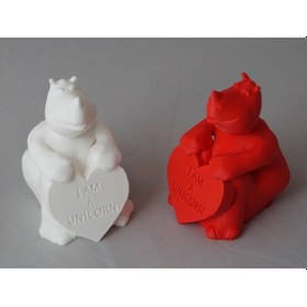 Resim Opencart "ben Bir Tek Boynuzluyum" Gergedan Heykeli Sadece Plastik Aparattır 