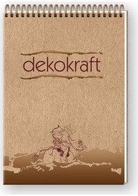 Resim Keskin Dekokraft Spiralli Bloknot A5 Çizgili 100 Yaprak 144101 