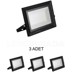Resim Horoz Pars-100 Led Projektör 100w 6400k - 3 Lü Paket 