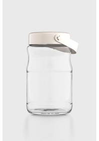 Resim Renga Macro 1700 Ml Bej Kapaklı Cam Kavanoz 131074 Bej 