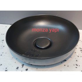 Resim tezgah üstü çanak lavabo 42 cm mat siyah 