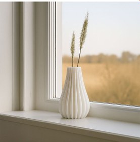 Resim Dikey Hatlı Modern Vazo-fibrika Store Siyah 