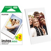 Resim Instax Mini 12 Makine Uyumlu 20'li Film ve Beyaz Fotoğraf Çerçevesi Fujifilm