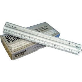 Resim YILDIZLAR KOD:096 CETVEL MERCEKLİ INCHES 30CM 