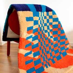 Resim Checkers Wave Handtufted Duvar Halısı 