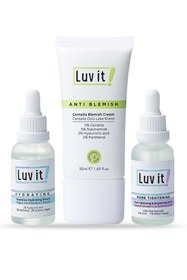 Resim Luv it! Yoğun Nemlendirici Leke Karşıtı ve Gözenek Sıkılaştırıcı 3'lü Cilt Bakım Seti 