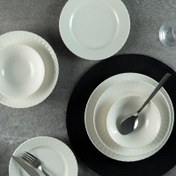 Resim Tulu Porselen Safir 24 Parça 6 Kişilik Yemek Takımı 