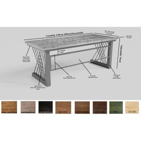 Resim NT Concept Ntconcept Alwin Doğal Ahşap Dörtlü Ofis Ve Çalışma Odası Takımı-200'lik Takım 