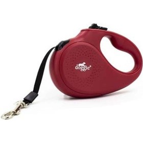 Resim Doggie Otomatik Uzatma Tasması Master Kırmızı Xs-12 Kg 3 Mt Kırmızı 