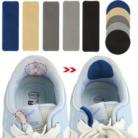 Resim Kazuali Sneakerler için 6-Pack Suede Ayakkabı Onarım Yama, Non-Braided Non-Köpük Malzeme, Yan Çizgi, Delik Onarımı ve Topuk Aşınma için Yama Seti - Manyetik Olmayan 