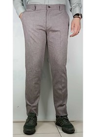 Resim Balık Sırtı Erkek Desenli Klasık Esnek Pamuk Pantolon Kahve 