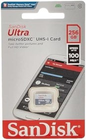 Resim SanDisk 256GB Ultra Lite MicroSDXC 100 MB, Beyaz/Gri 