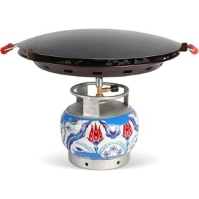 Resim Portatif Tüplü Sac Kavurma Gözleme Ekmek Yufka Sacı 45CM 