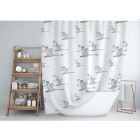 Resim Zethome Jackline Banyo Duş Perdesi 6771 Çift Kanat 2X120x200 Gri 