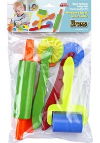 Resim Oyun Hamuru Kalıbı Merdane & Bıçak Seti 5 Parça Çok Renkli 