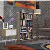Resim Kenzlife Kitaplık Süper Ga 120*80*19 Crd 4 Katlı Tek Bölme Ofis Mutfak Banyo Dolabı Arkalıksız Çok Renkli 