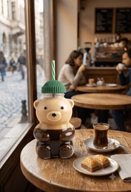Resim Sweet Bear - Pipetli Bardak, 500ml 