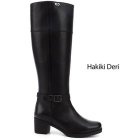 Resim Gönderi R Kadın Siyah Fermuarlı Kalın Topuklu Hakiki Deri Çizme Gkzc13444564 Siyah 