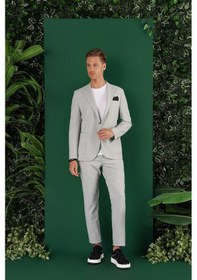 Resim Efor C 643 Slim Fit Gri Spor Ceket Gri 