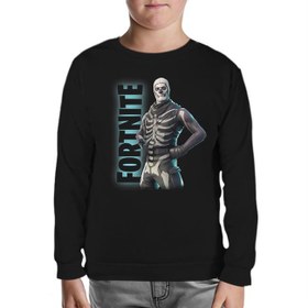 Resim Fortnite - Skull Trooper Siyah Çocuk Sweatshirt 