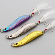 Resim 3 adet Metal Vib Leech Spinners Çatal Hileleri 7g 10g 15g 20g Yapay Hile Balıkçılık Malzemeleri için Sazan, Kerevit ve Kerevit Balığı için 