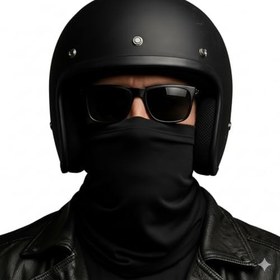 Resim Siyah Boyunluk Bandana Buff Saç Bandı Maske Balaklava Toka 