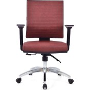 Resim Herkese Mobilya Riva Bordo Krom Çalışma Koltuğu Ofis Koltuğu 