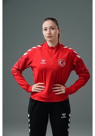 Resim Hummel Milli Takım Line Antrenman Eşofman Üstü Kırmızı 