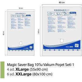 Resim Magic Saver Bag 10'Lu Vakumlu Poşet Seti 1 