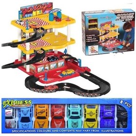 Resim Dede 3 Katlı Garaj Otopark Oyun Seti + 8 Parça Araba 