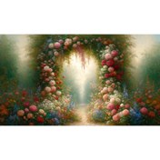 Resim Venspor Büyüleyici Çiçek Geçidi Arkaplan, 200x150cm, Fon, Duvar Örtüsü 
