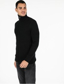 Resim Colin's Slim Fit Erkek Siyah Hırka CL1051630_Q1.V2_BLK 