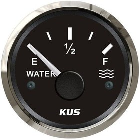 Resim KUS Su Göstergesi Siyah 0–190 Ohm 12/24V 52 MM 